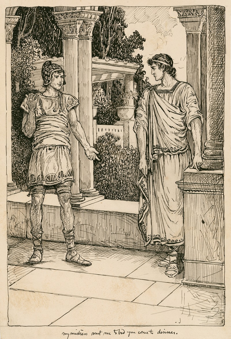 Louis Rhead - Comedy of errors. My mistress sent me to bid you come to dinner