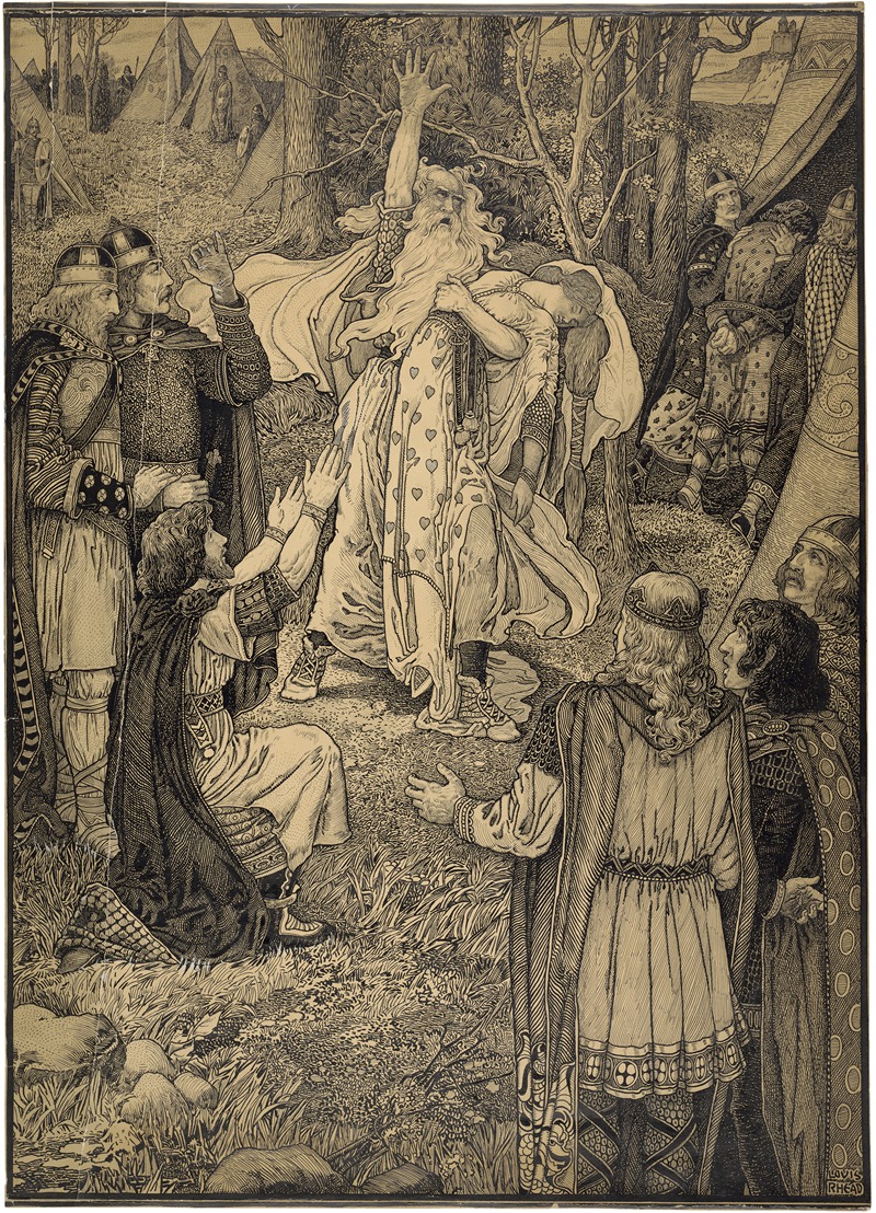 Louis Rhead - Lear with Cordelia dead in his arms