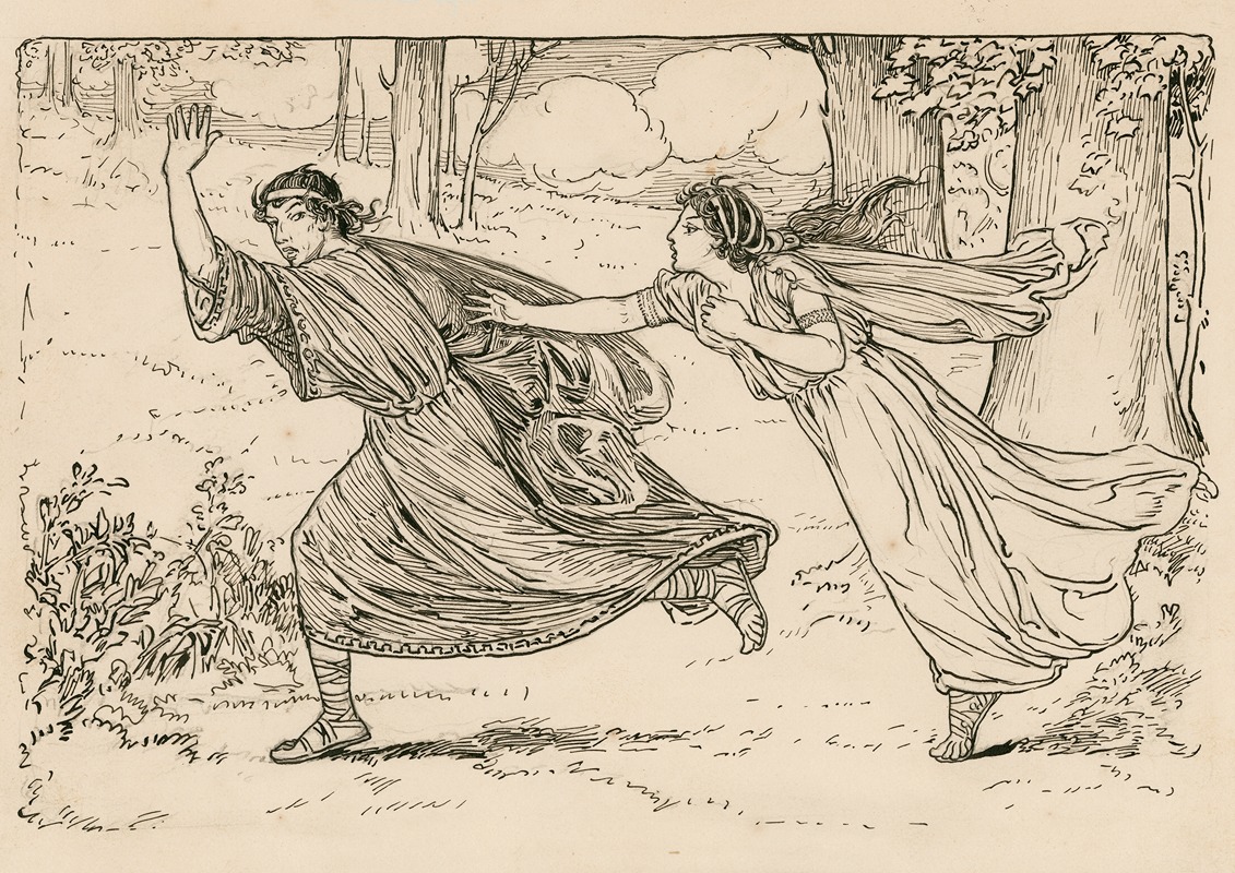 Louis Rhead - Midsummer night’s dream, Hele]na pursues Demetrius