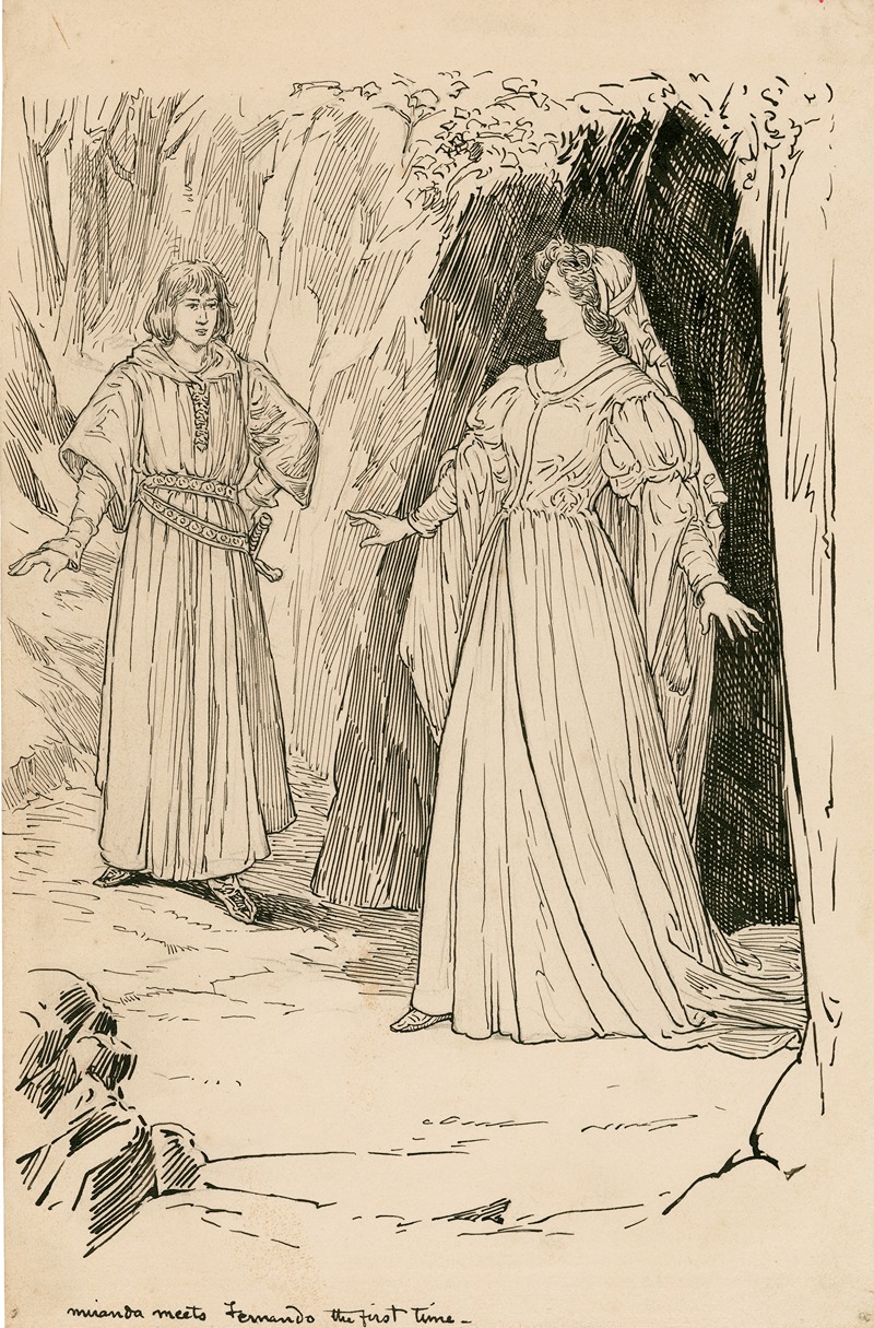 Louis Rhead - Miranda meets Fernando the first time