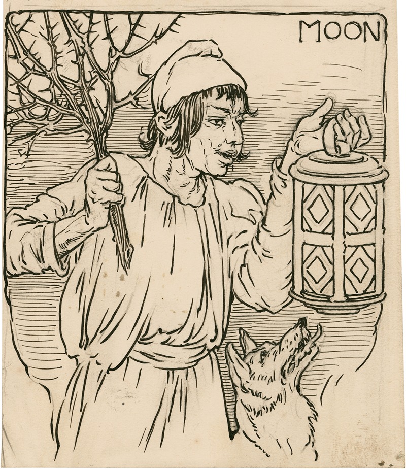 Louis Rhead - Moon [i.e. Robin Starveling, the tailor, in the play of Pyramus and Thisbe]