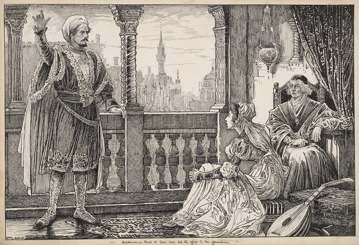 Louis Rhead - Othello, the Moor of Venice. Desdemona loved to hear him tell the story of his adventures