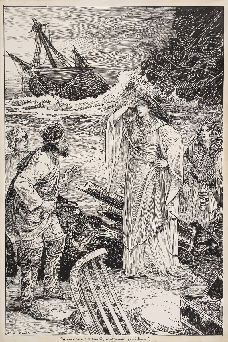 Louis Rhead - Twelfth night. Perchance he is not drown’d, what think you, Captain