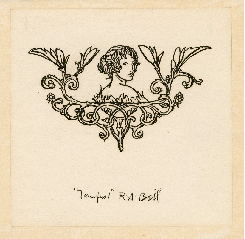 Robert Anning Bell - Designs for decorative tail-pieces to page 59 and page 61 of Bell’s edition of The tempest