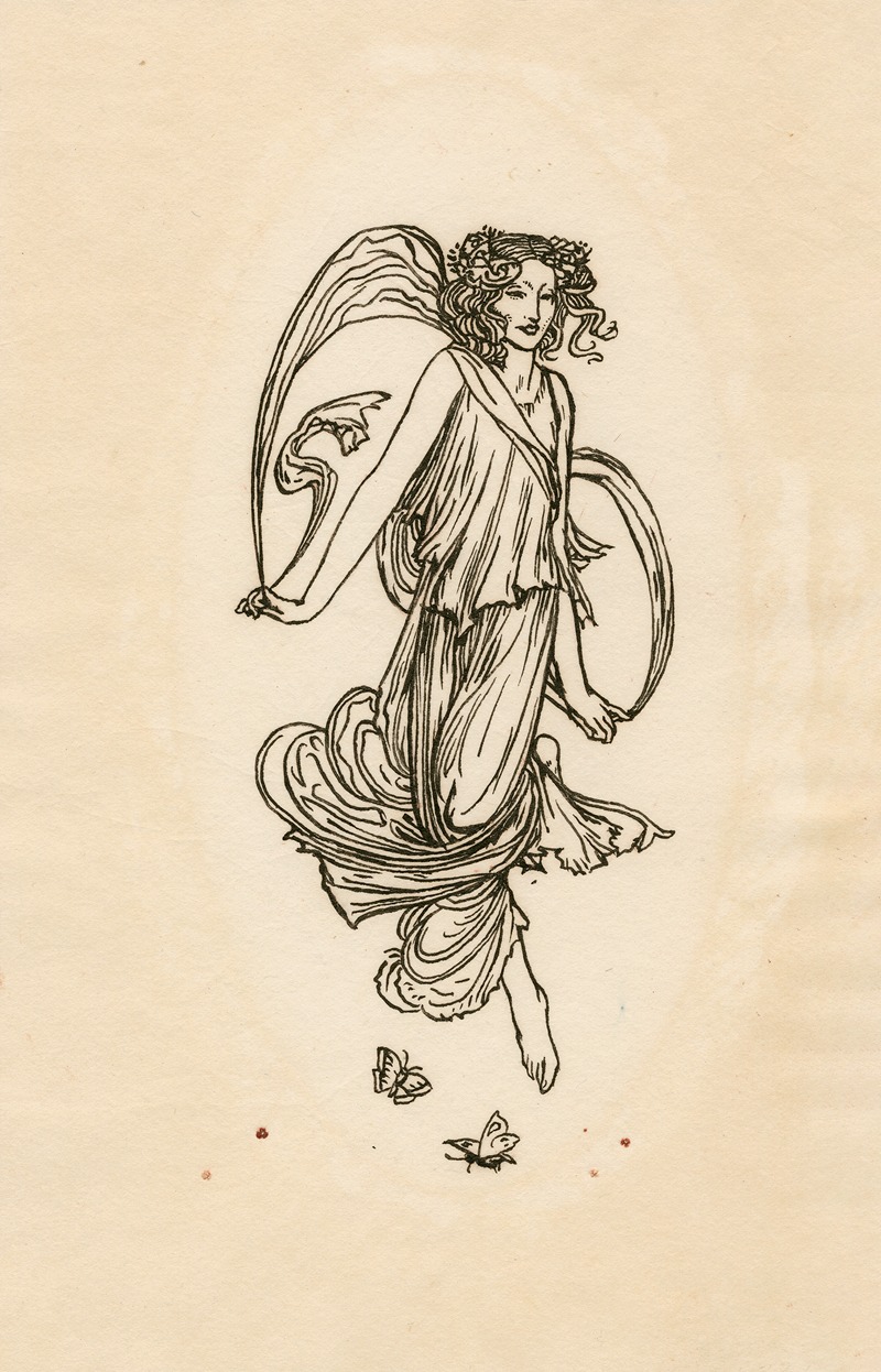 Robert Anning Bell - Tail-piece design for Bell’s edition of The tempest