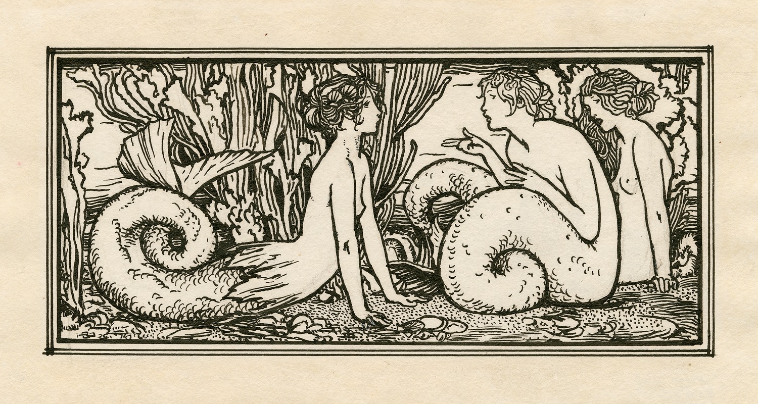 Robert Anning Bell - Tail-piece to page 25 of Bell’s edition of The tempest