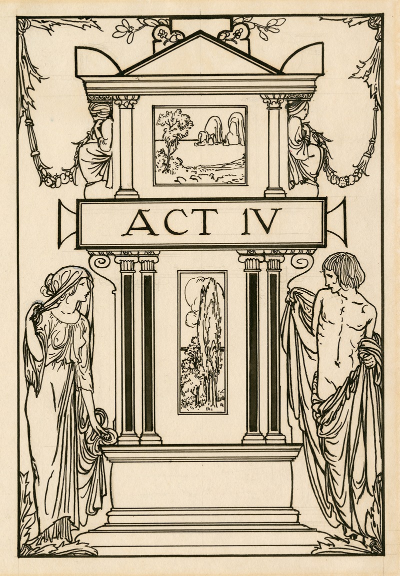 Robert Anning Bell - Title page to act 4 of Bell’s edition of The tempest