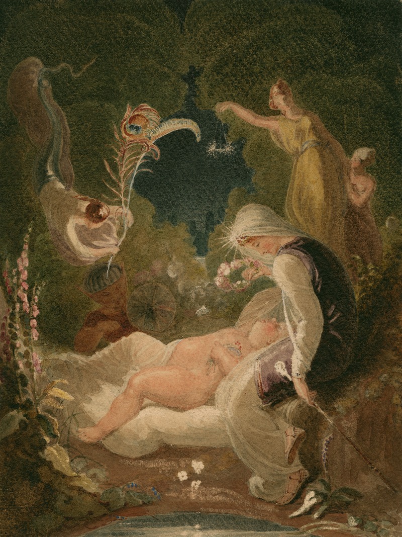 Thomas Uwins - Shakespeare the infant, surrounded by sprites and muses