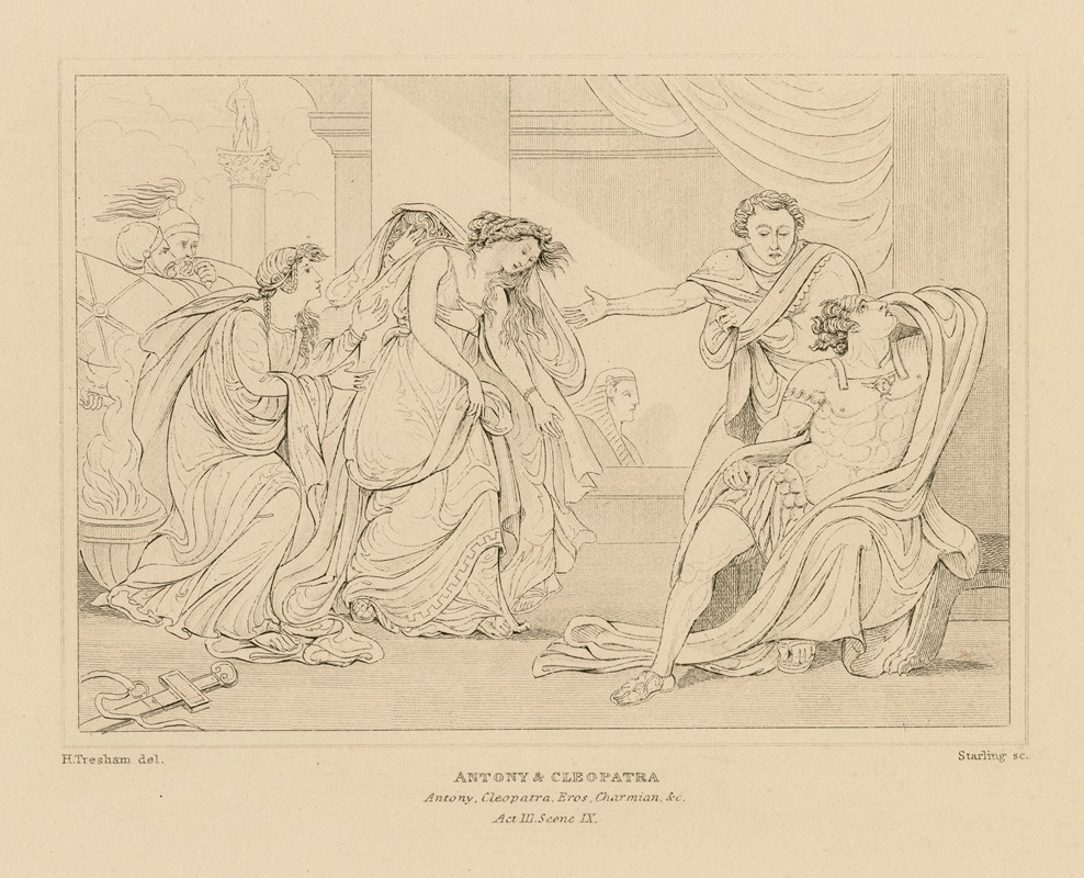 William Francis Starling - Antony & Cleopatra, Antony, Cleopatra, Eros, Charmian, &c., act III, scene IX