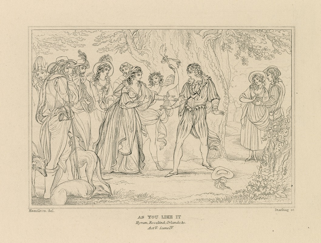 William Francis Starling - As you like it; Hymen, Rosalind, Orlando, &c., act V, scene IV