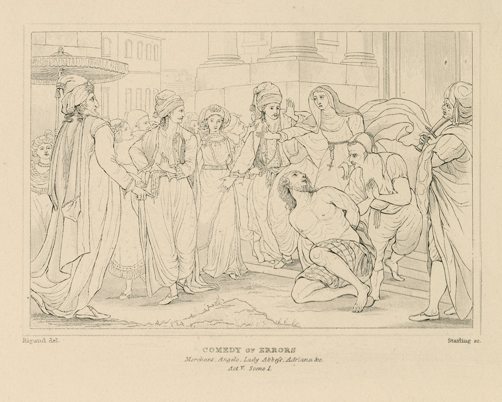 William Francis Starling - Comedy of errors; Merchant, Angelo, Lady Abbess, Adriana, &c act V, scene 1