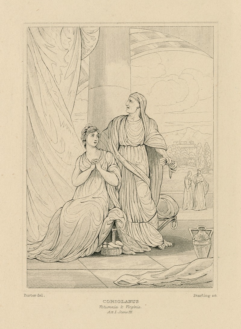 William Francis Starling - Coriolanus; Volumnia & Virginia, act I, scene III