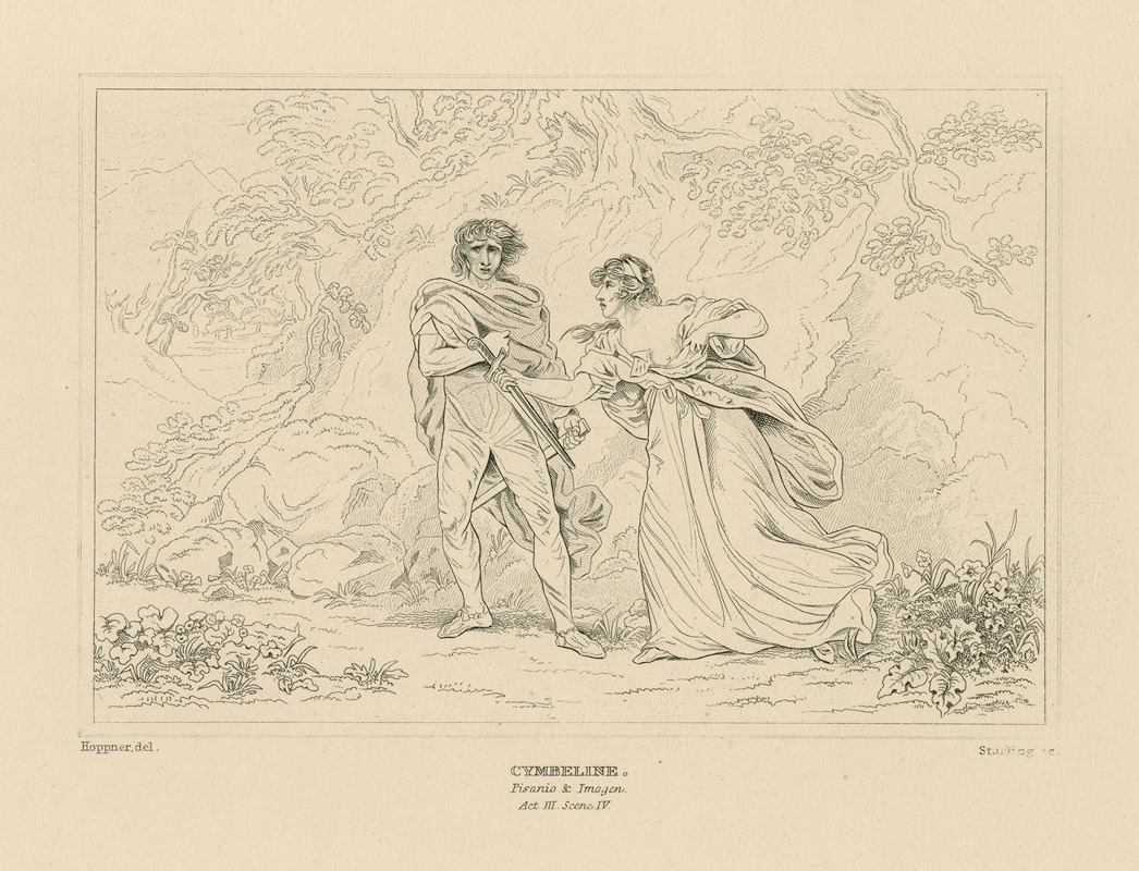 William Francis Starling - Cymbeline; Pisanio & Imogen, act III, scene IV