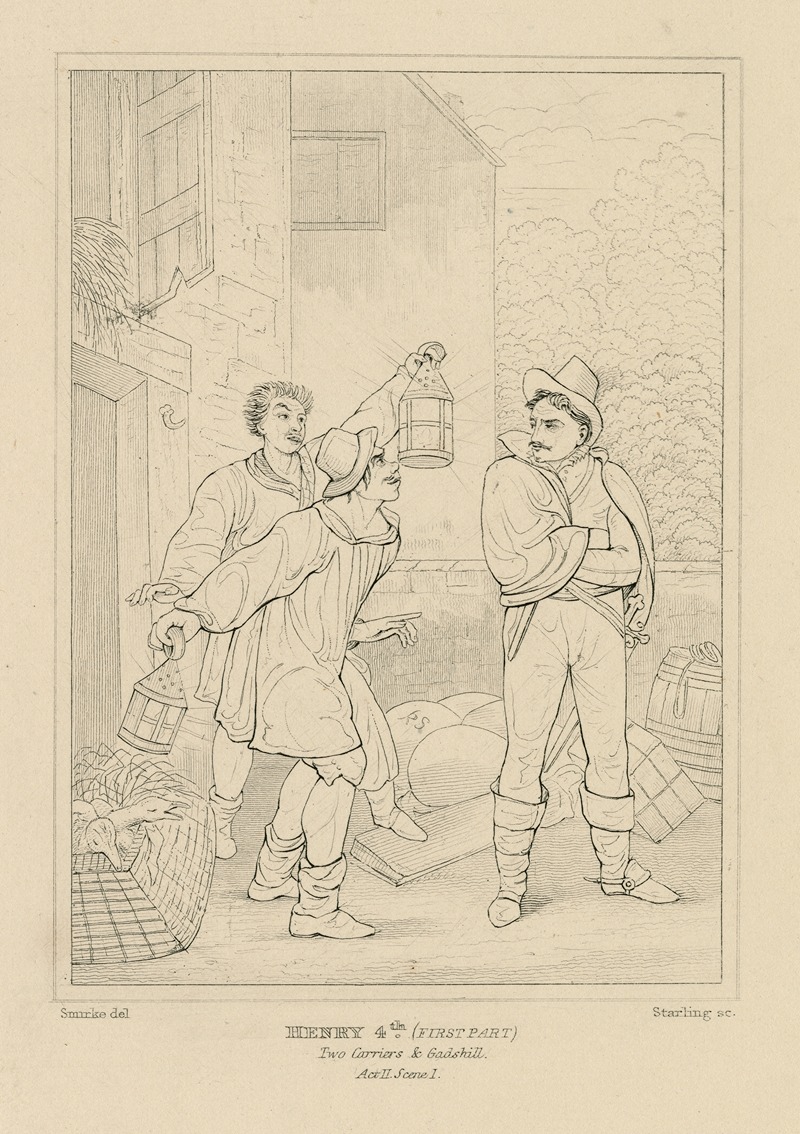 William Francis Starling - Henry 4th (first part), two carriers & Gadshill, act II, scene I