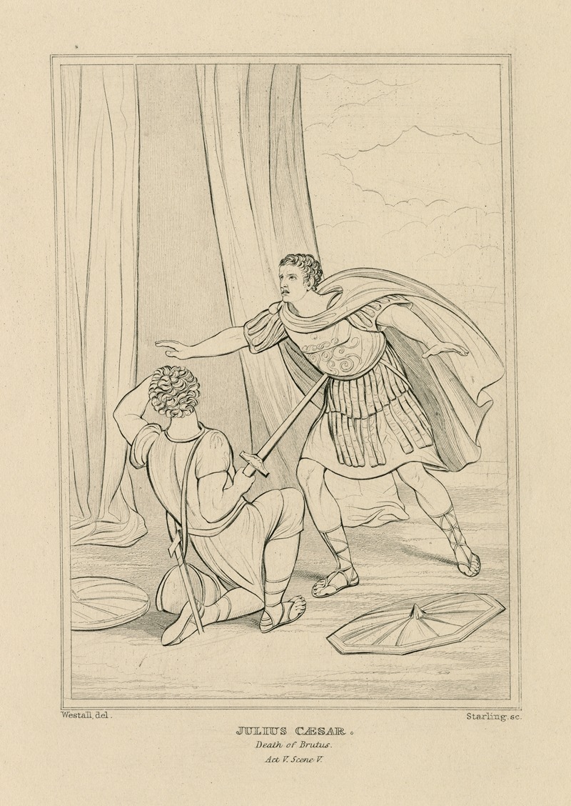 William Francis Starling - Julius Caesar, death of Brutus [act V, scene 5]