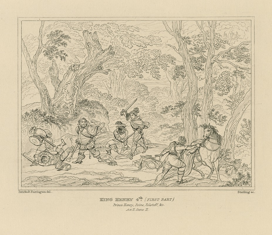 William Francis Starling - King Henry 4th [first part], Prince Henry, Poins, Falstaff &c., act II, scene II