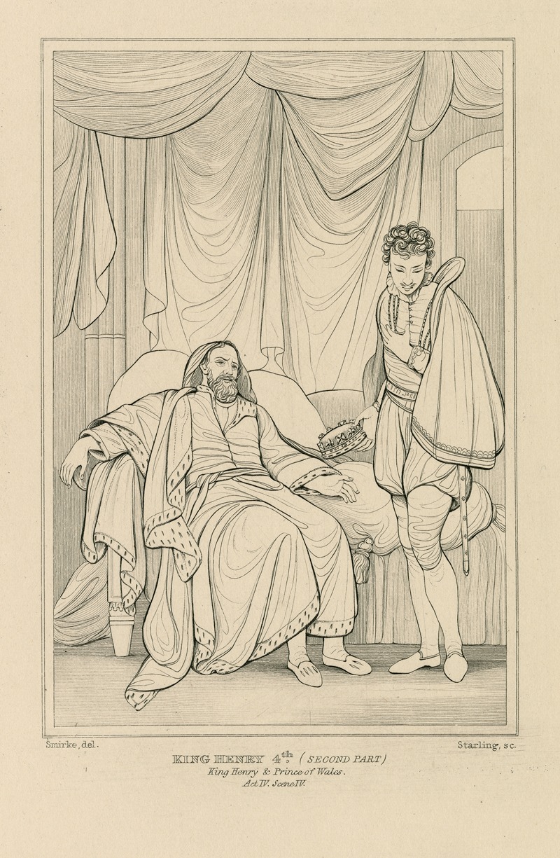 William Francis Starling - King Henry 4th, (second part), King Henry & the Prince of Wales, act IV, scene IV