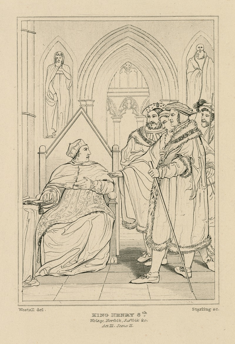 William Francis Starling - King Henry VIII, act 3, scene 2, Wolsey, Duke of Norfolk, Suffolk, &c