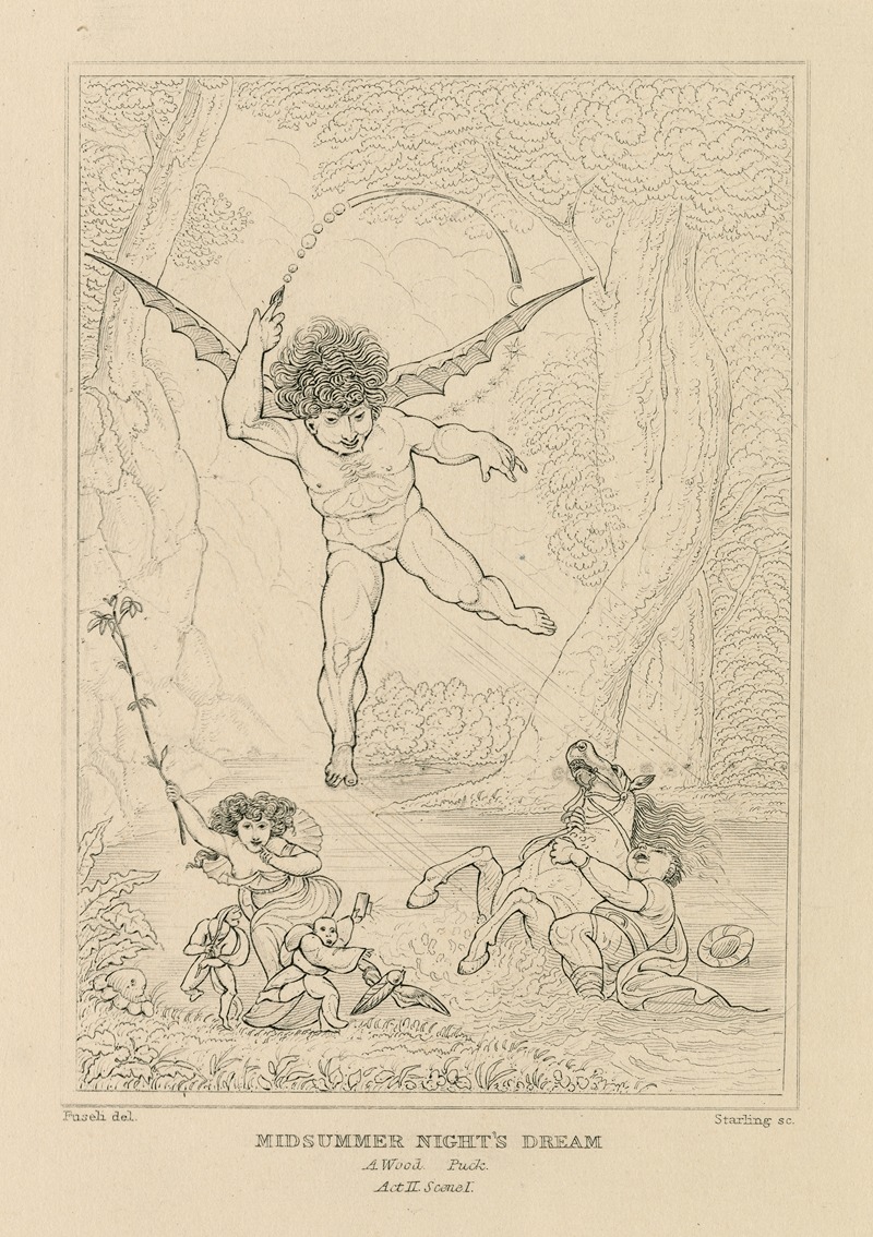 William Francis Starling - Midsummer night’s dream, a wood, Puck, act II, scene I