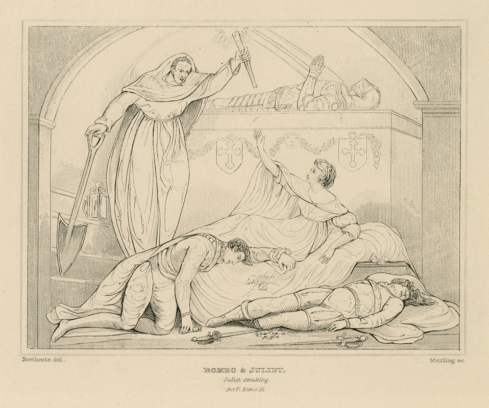 William Francis Starling - Romeo & Juliet, Juliet awaking, act V, scene III