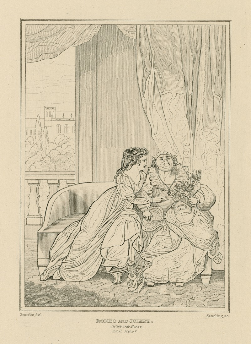 William Francis Starling - Romeo and Juliet, Juliet and nurse, act II, scene V