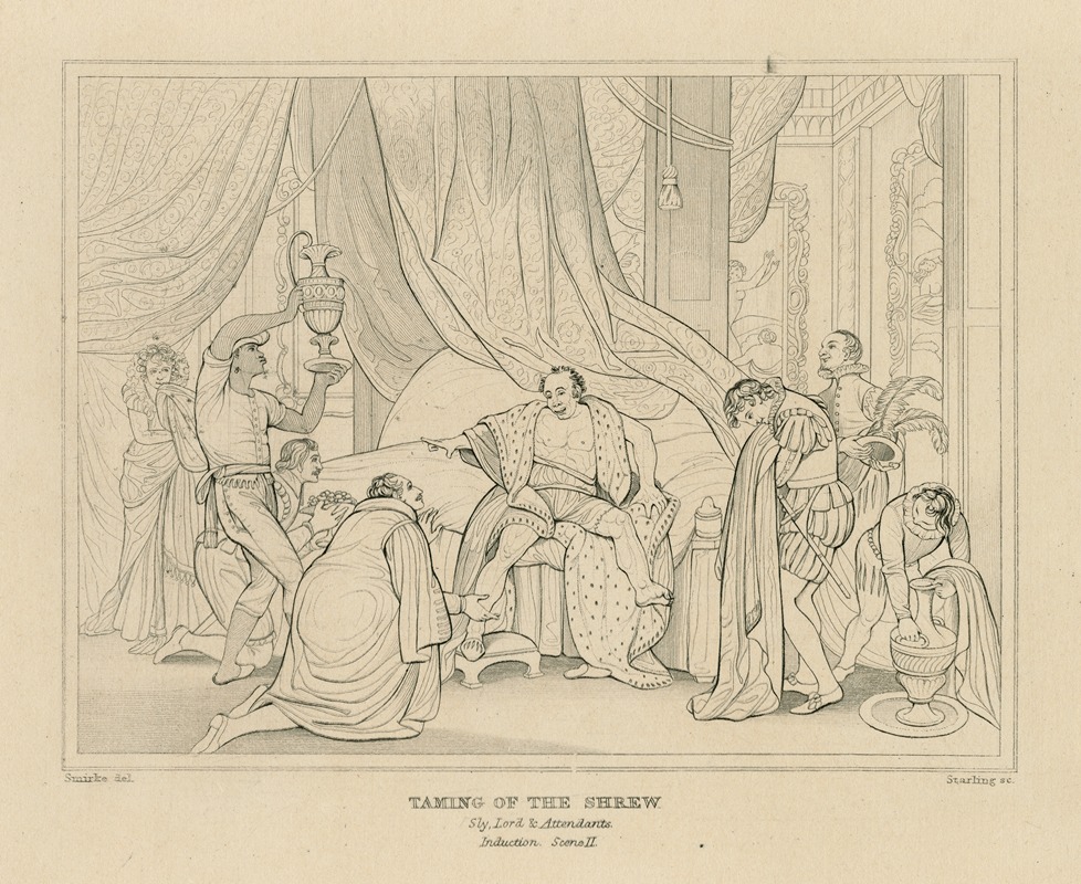 William Francis Starling - Taming of the shrew, Sly, lord & attendants, induction, scene II