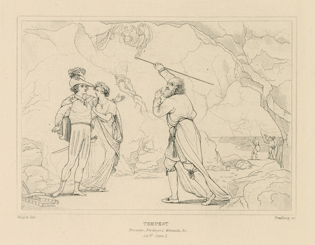 William Francis Starling - Tempest; Prospero, Ferdinand, Miranda, &c., Act IV, scene I