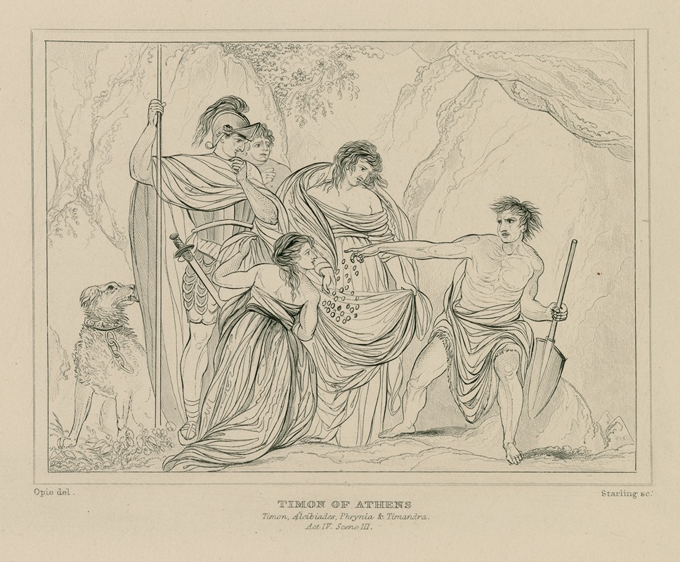 William Francis Starling - Timon of Athens, Timon, Alcibiades, Phrynia & Timandra, act IV, scene III