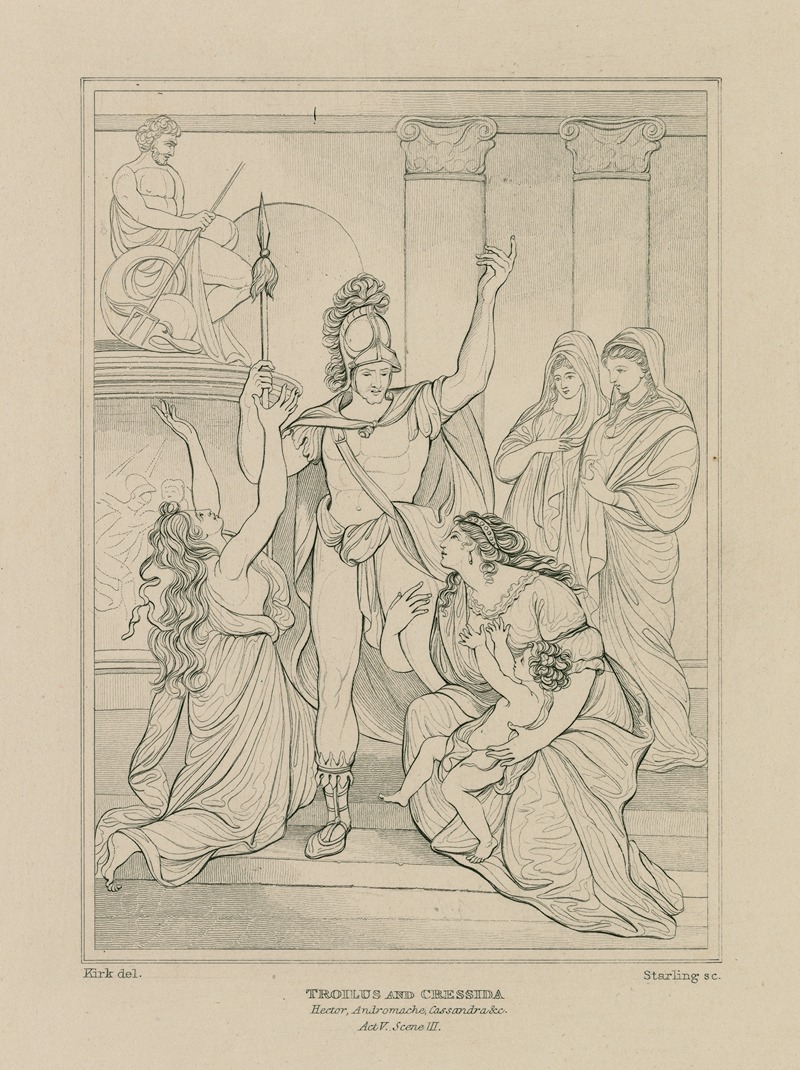 William Francis Starling - Troilus & Cressida, act 5, sc. 3, Hector, Andromache, Cassandra &c