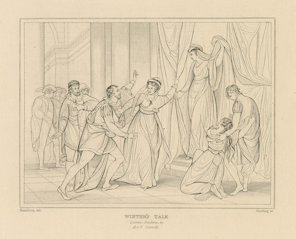 William Francis Starling - Winter’s tale, act V, scene III, Leontes, Paulina, &c