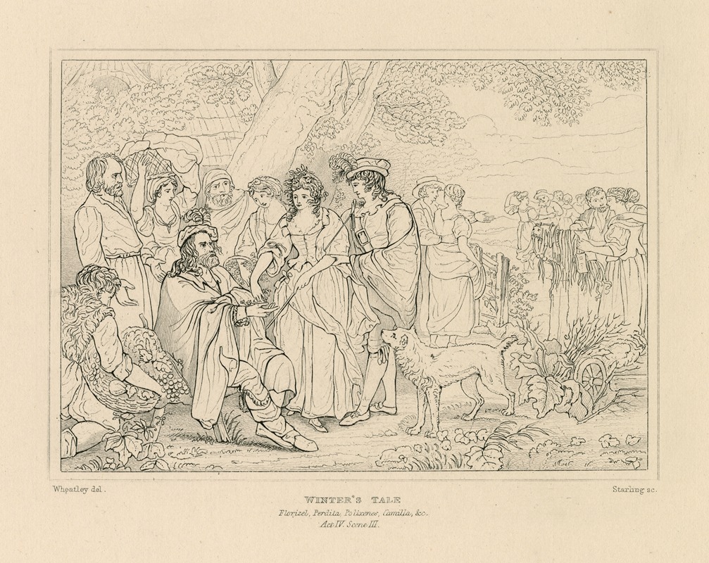 William Francis Starling - Winter’s tale, Florizel, Perdita, Polixenes, Camilla &c., act IV, scene III