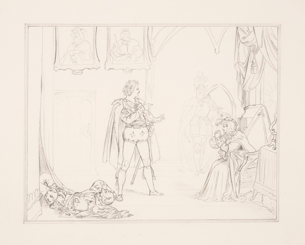 William M. Anderson - Queen; ‘…Whereon do you look’ Hamlet; ‘On him! on him! Look you, how pale he glares!’ [Hamlet], act III, sc. IV