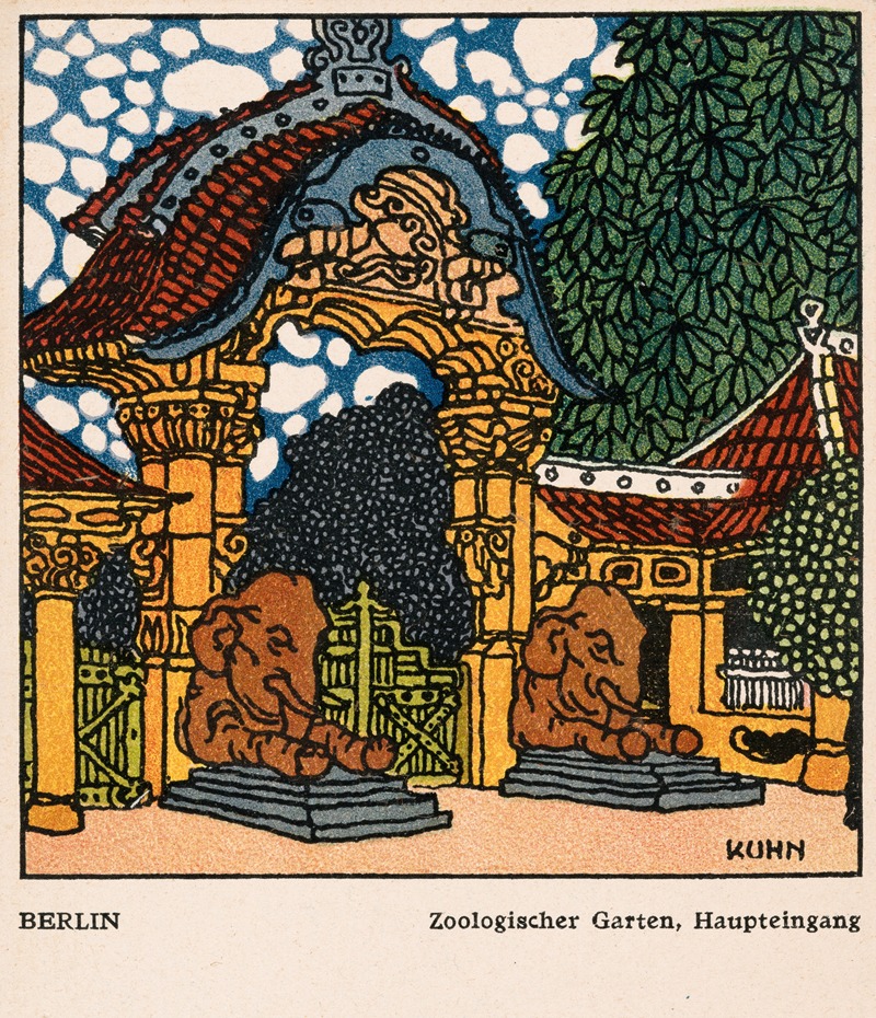 Franz Bernhard Kuhn - Nr. 446: Berlin, Zoologischer Garten, Haupteingang