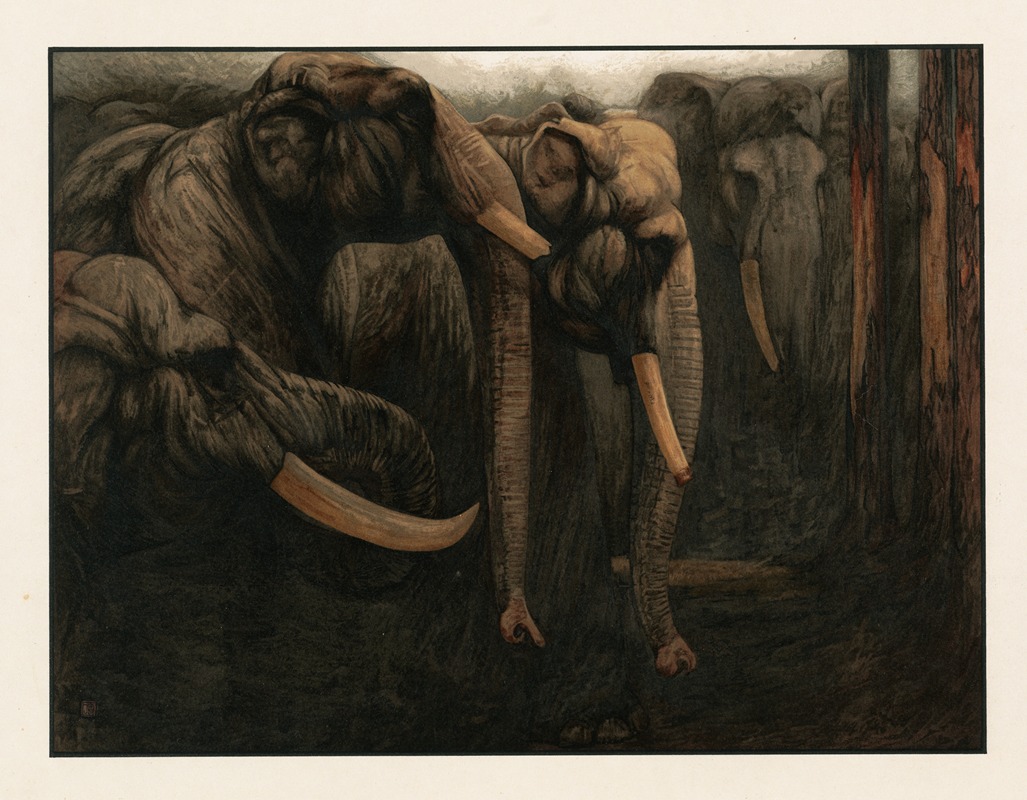 Charles Maurice Detmold - Elephant dance