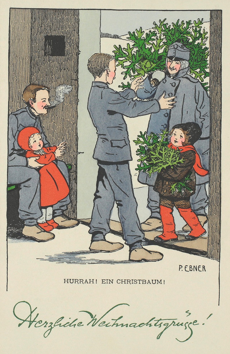 Ferdinand Ebner - Hurrah! Ein Christbaum! Herzliche Weihnachtsgrüsse!