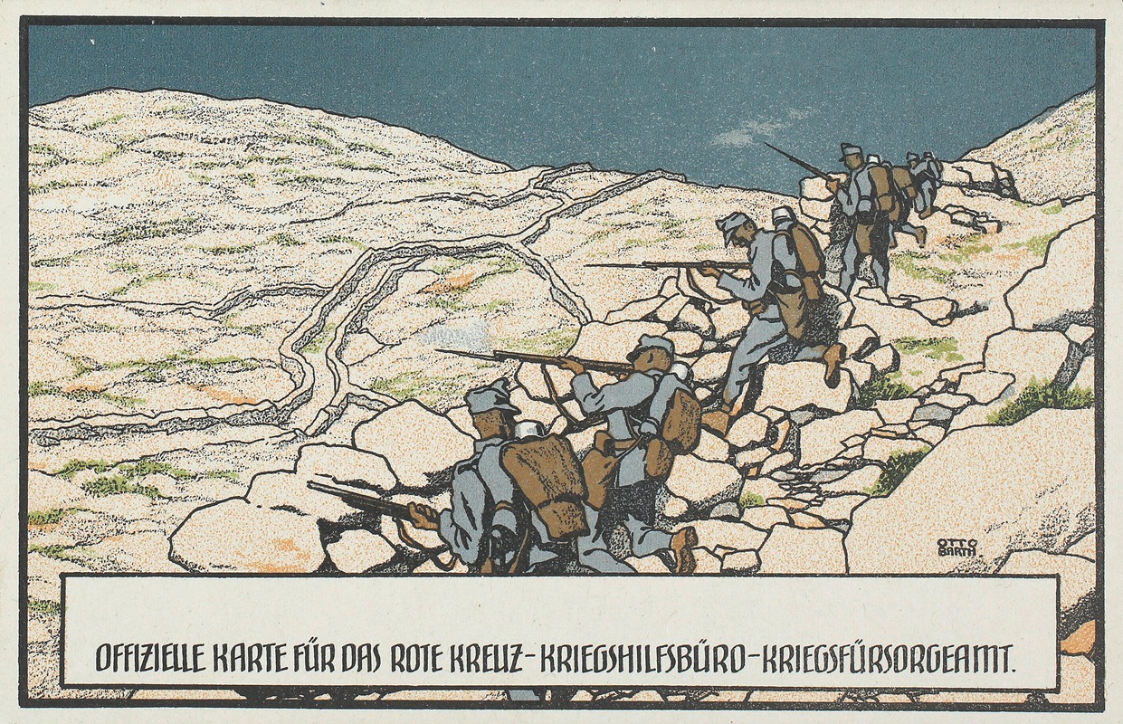 Otto Barth - Offizielle Karte für das Rote Kreuz Kriegshilfsbüro, Kriegsfürsorgeamt
