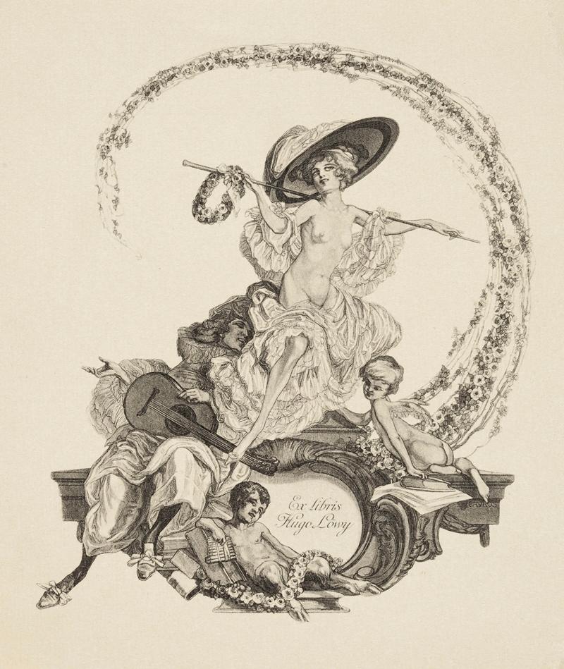 Franz von Bayros - Bookplate of Hugo Löwy