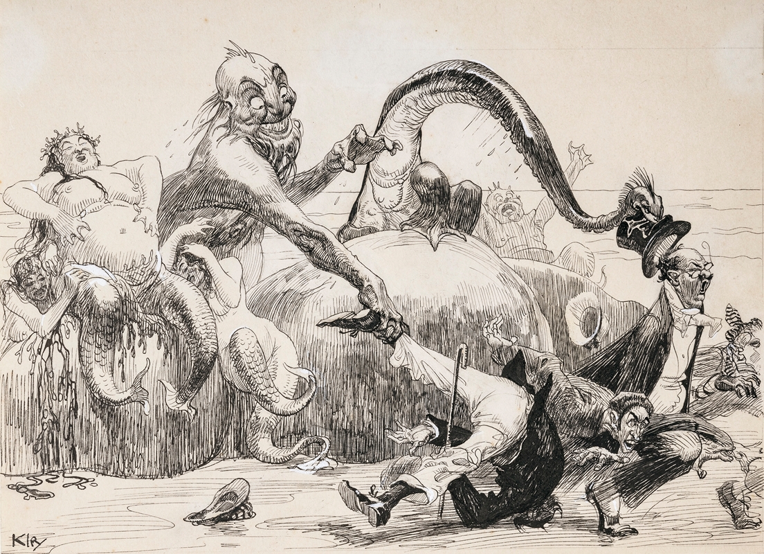 Heinrich Kley - Strandfalle II