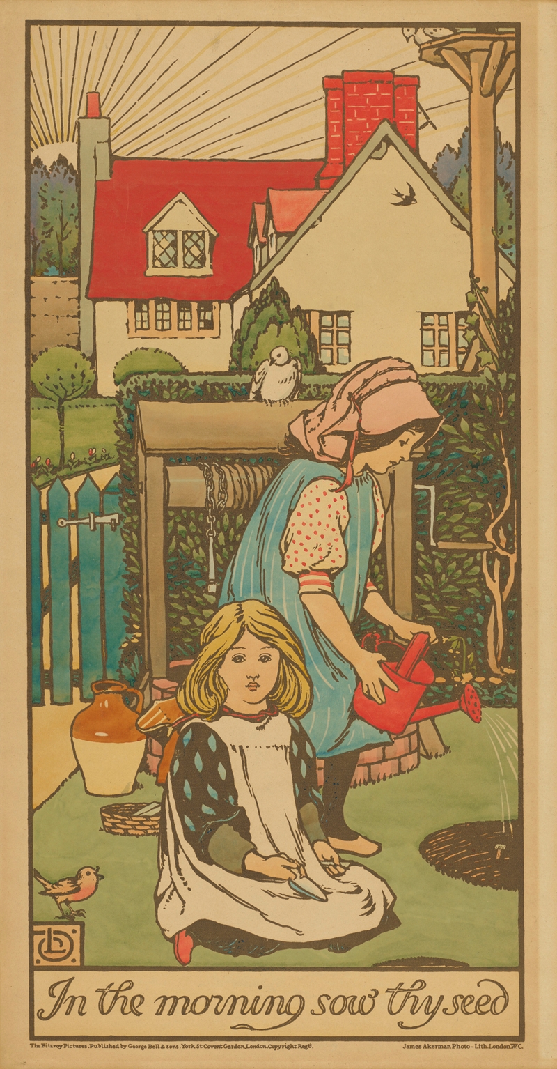 Louis Davis - In the Morning Sow They Seed. Panneau décoratif aus der Serie ‘The Child’s Garden’