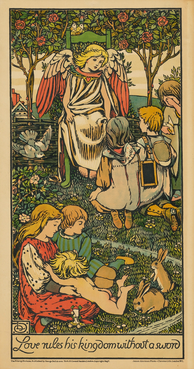 Louis Davis - Love Rules His Kingdom Without a Sword. Panneau décoratif aus der Serie ‘The Child’s Garden’