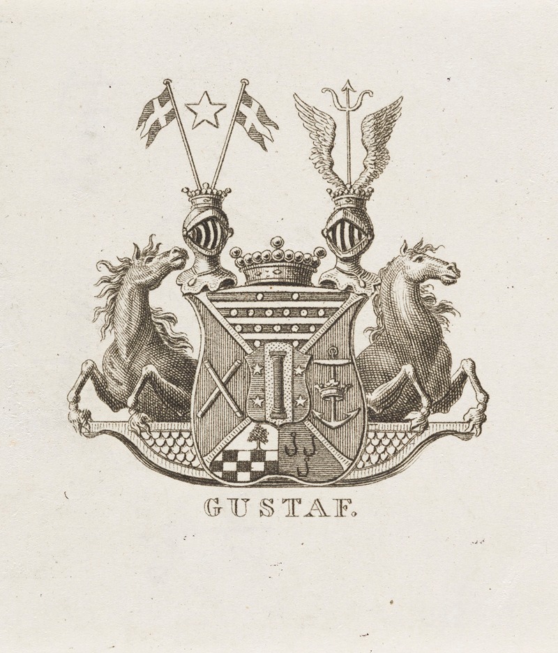 Anonymous - Bookplate of freiherr Gustaf Ridderstolpe