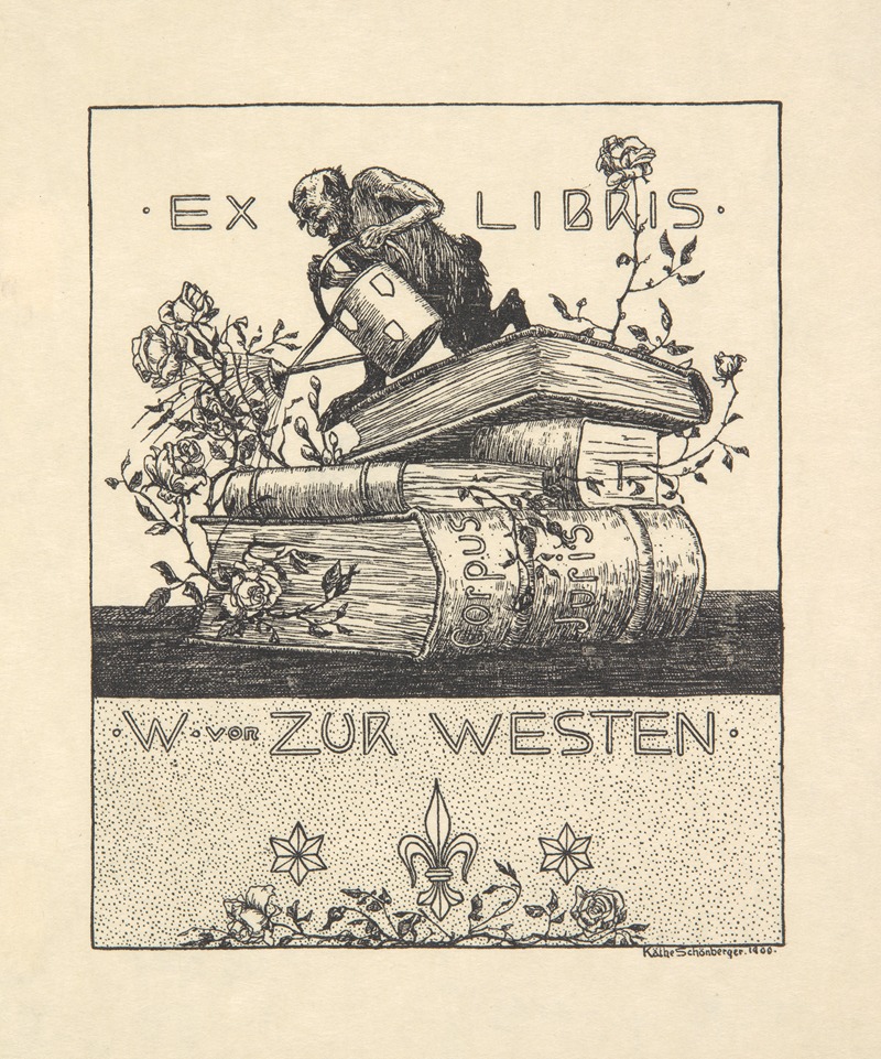 Anonymous - Ekslibris Walter von Zur Westen (1871-1948)