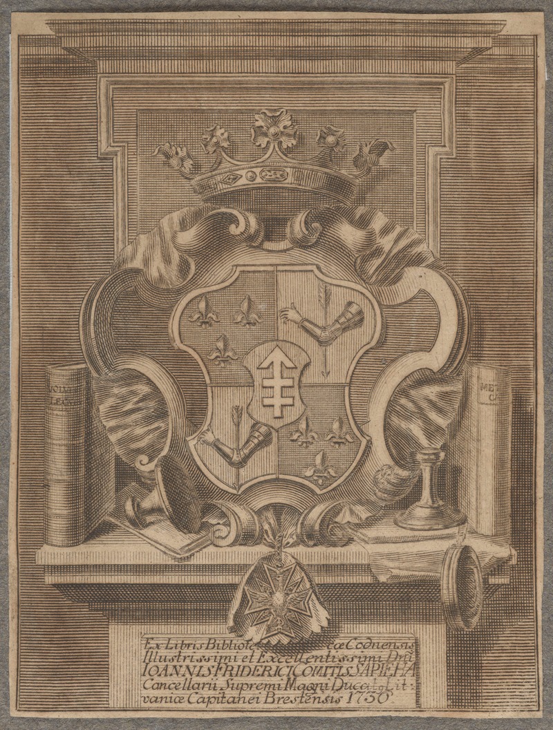 Jan Fryderyk Mylius - Bookplate of Jan Fryderyk Sapieha