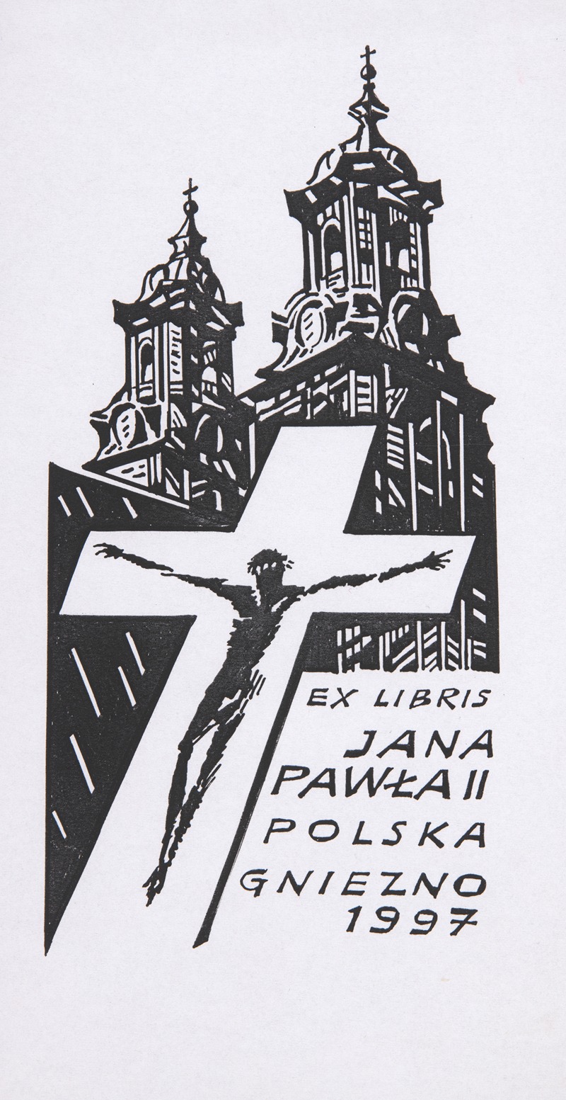 Jerzy Napieracz - Ekslibris okolicznościowy Jana Pawła II (1920-2005).
