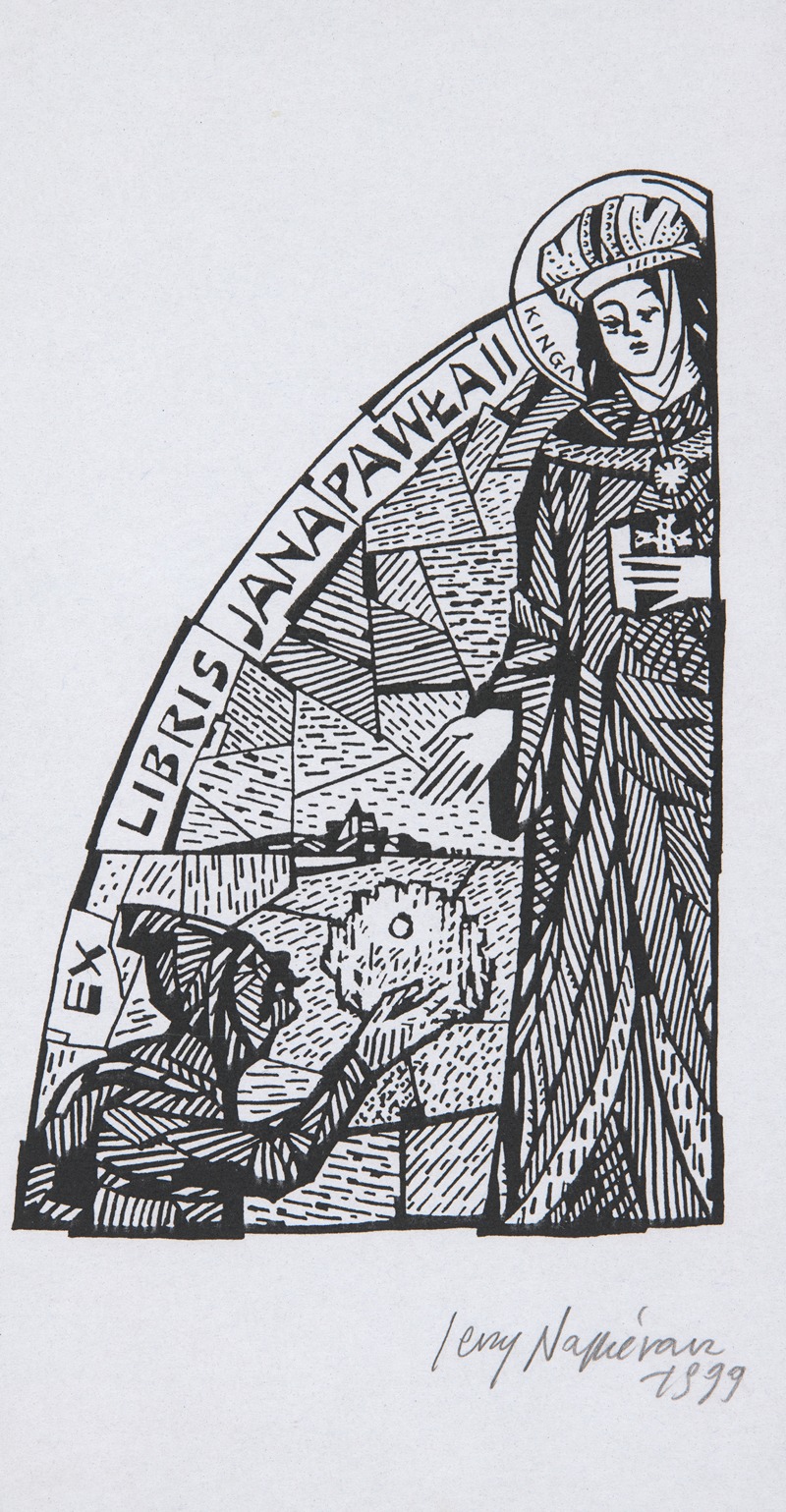 Jerzy Napieracz - Ekslibris okolicznościowy Jana Pawła II (1920-2005)