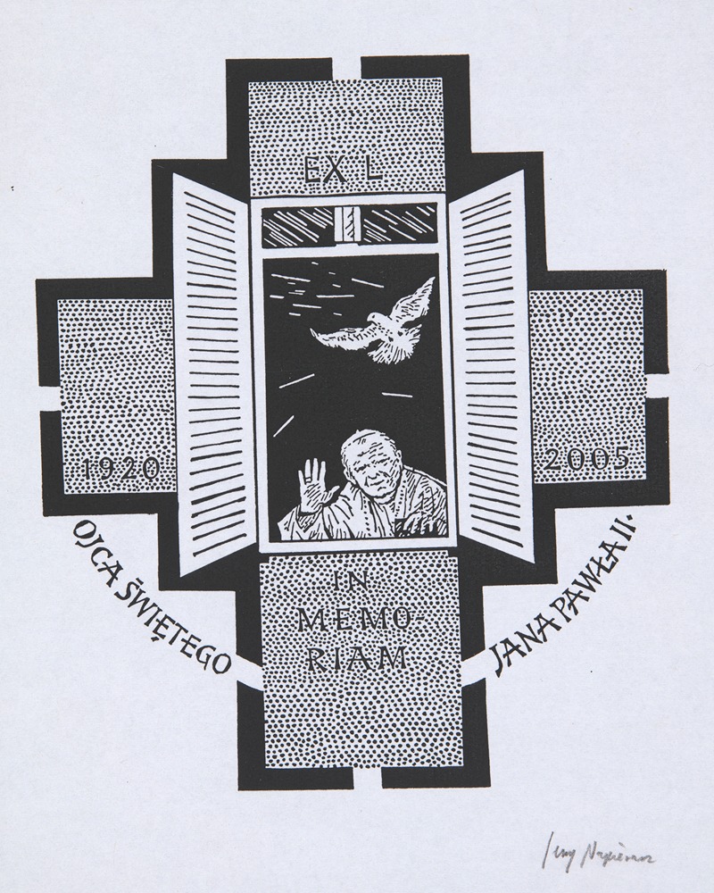 Jerzy Napieracz - Ekslibris pamiątkowy Jana Pawła II (1920-2005)