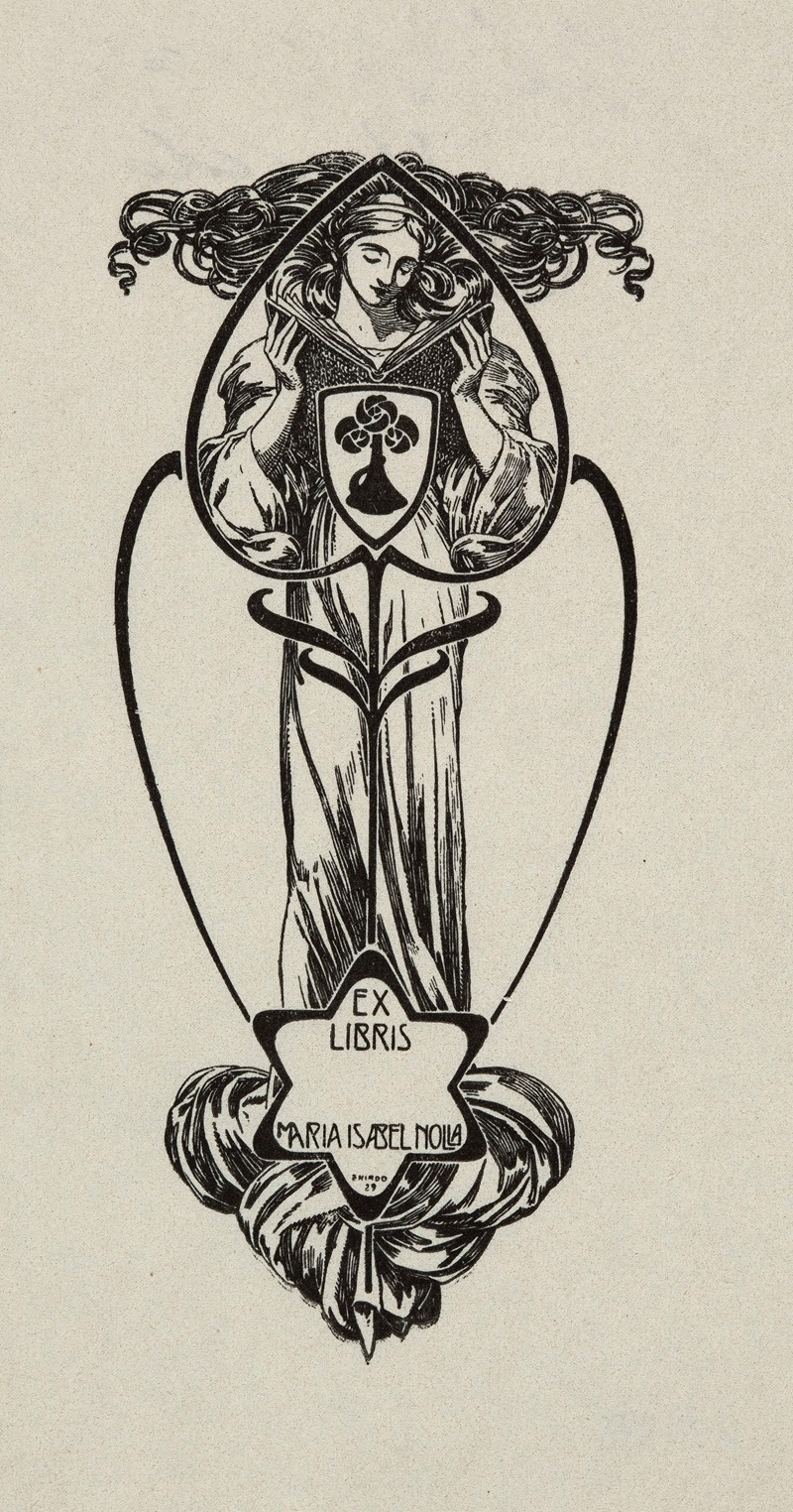 José Triadó - Bookplate of Maria Isabel Nolla