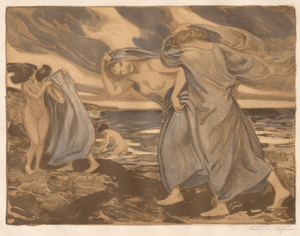 Ludwig von Hofmann - Mädchen am Meer