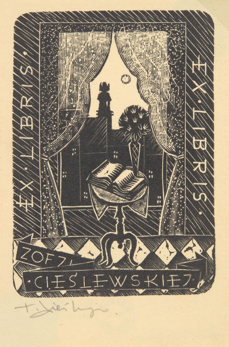 Tadeusz Cieślewski II - Bookplate of Zofia Cieślowska