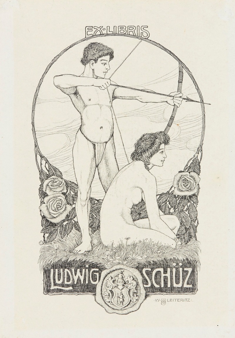 Woldemar Leiteritz - Bookplate of Ludwig Schüz